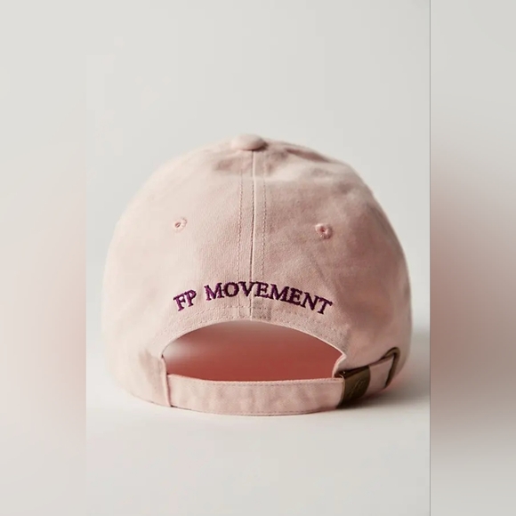 🪷NWT Free People FP Movement Court And Club Embroidered Cap In Ballet Slipper - Picture 3 of 3
